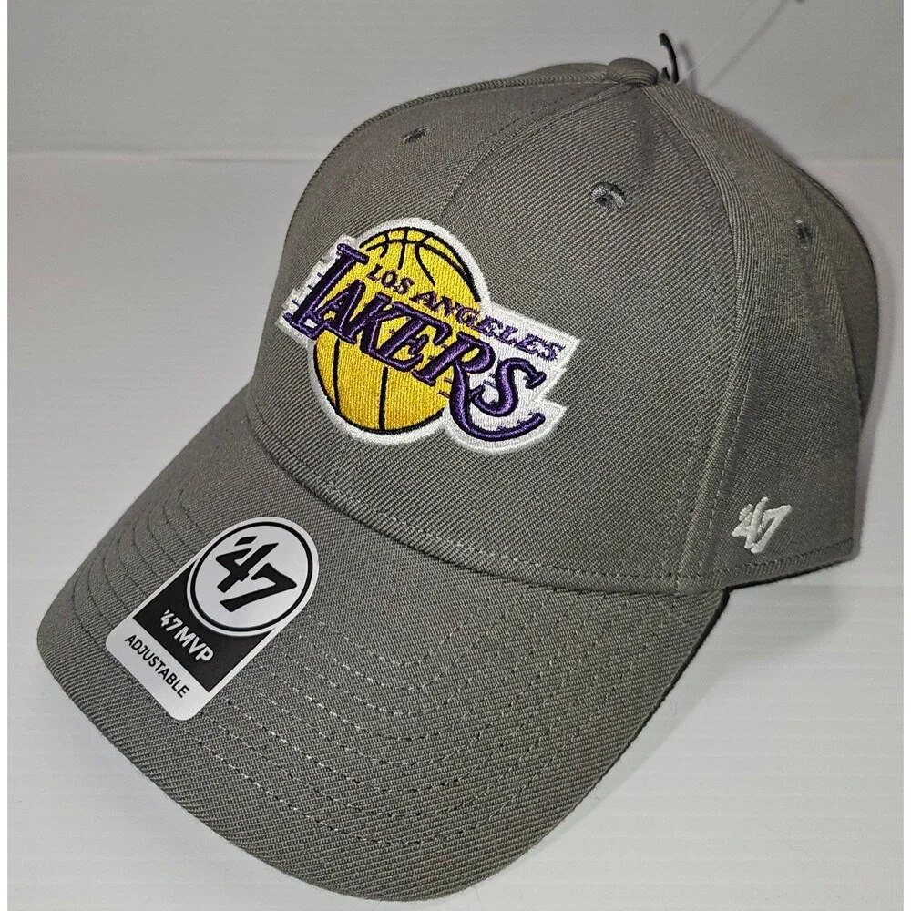 Los Angeles Lakers NBA '47 Brand MVP Adjustable Dad Hat Dark Gray NEW w/Tags